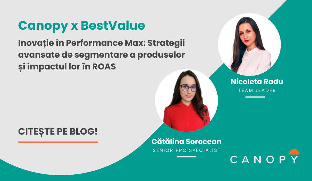 Canopy x BestValue: Inovație în Performance Max – Strategii avansate de segmentare a produselor și impactul lor în ROAS